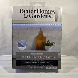 Better Homes & Gardens 16 ft LED Flat Strip Lights Color Changing Indoor/Outdoor